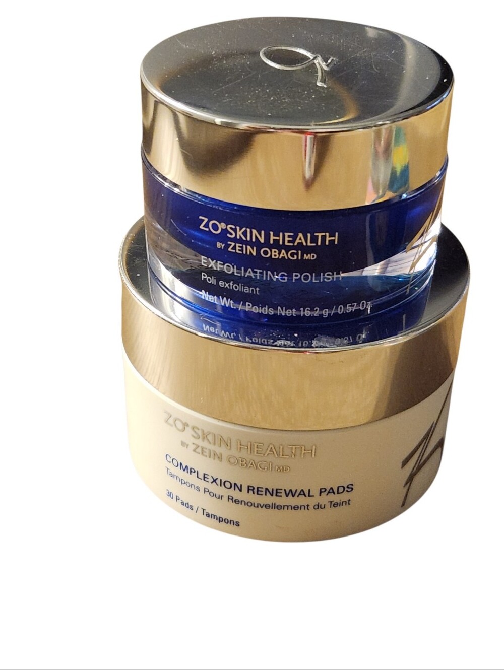 ZO Skin Health Exfoliating Polish 0.57 oz and Complexion Renewal Pads (30) NEW